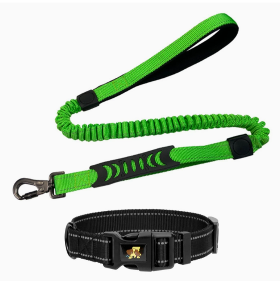 Retractable Reflective Dog Leash with Shock Absorption